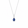 Safir Pear Cut Kolye
