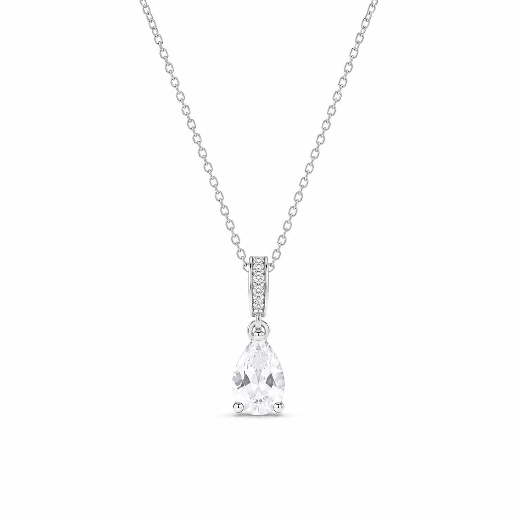 Pear Cut Zirkon Kolye