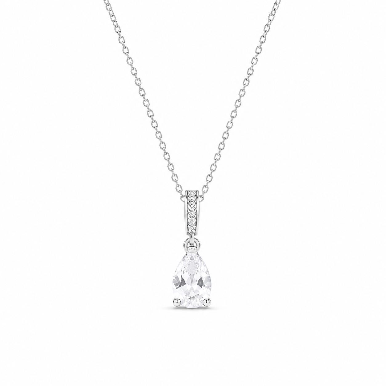 Pear Cut Zirkon Kolye