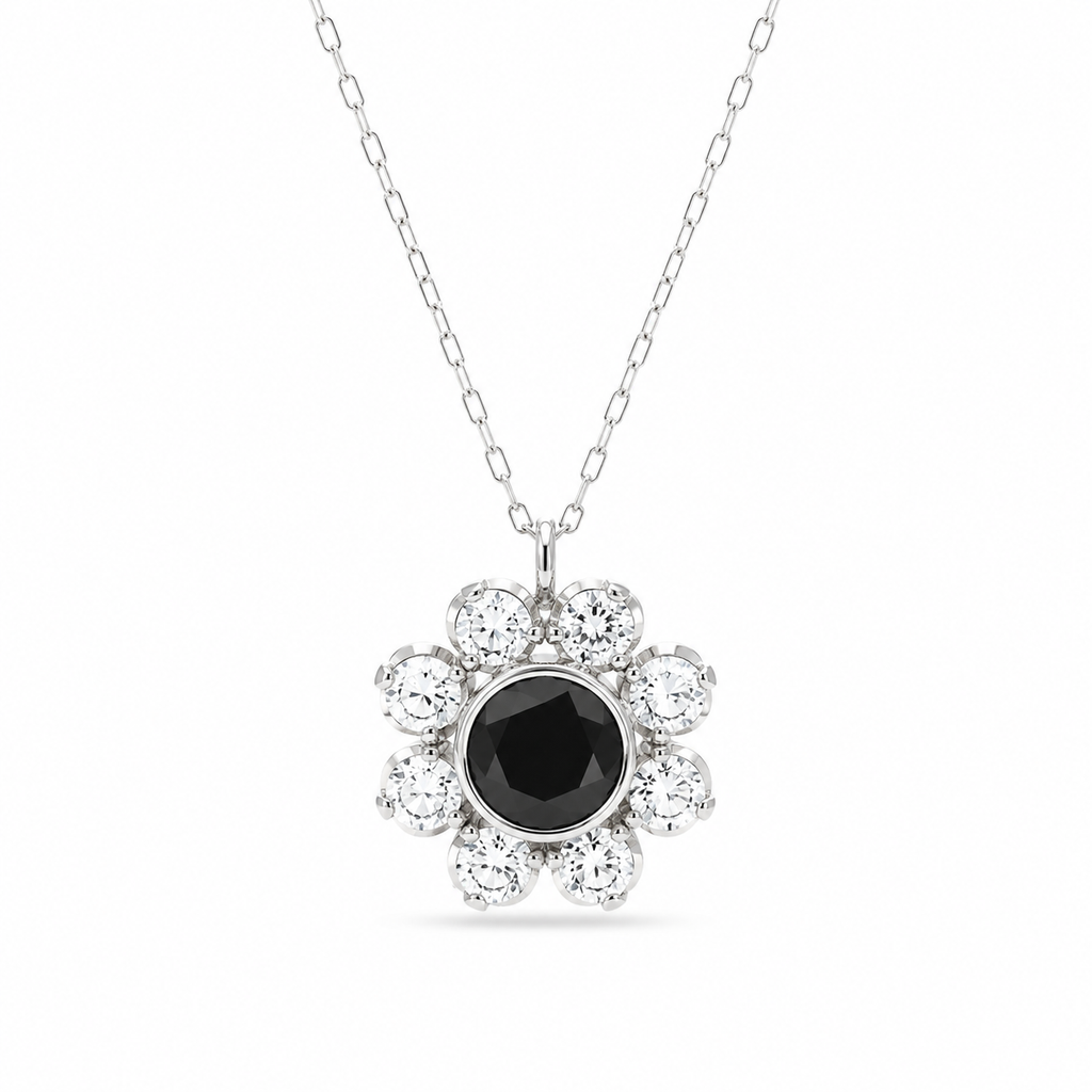 Garnet Papatya Kolye