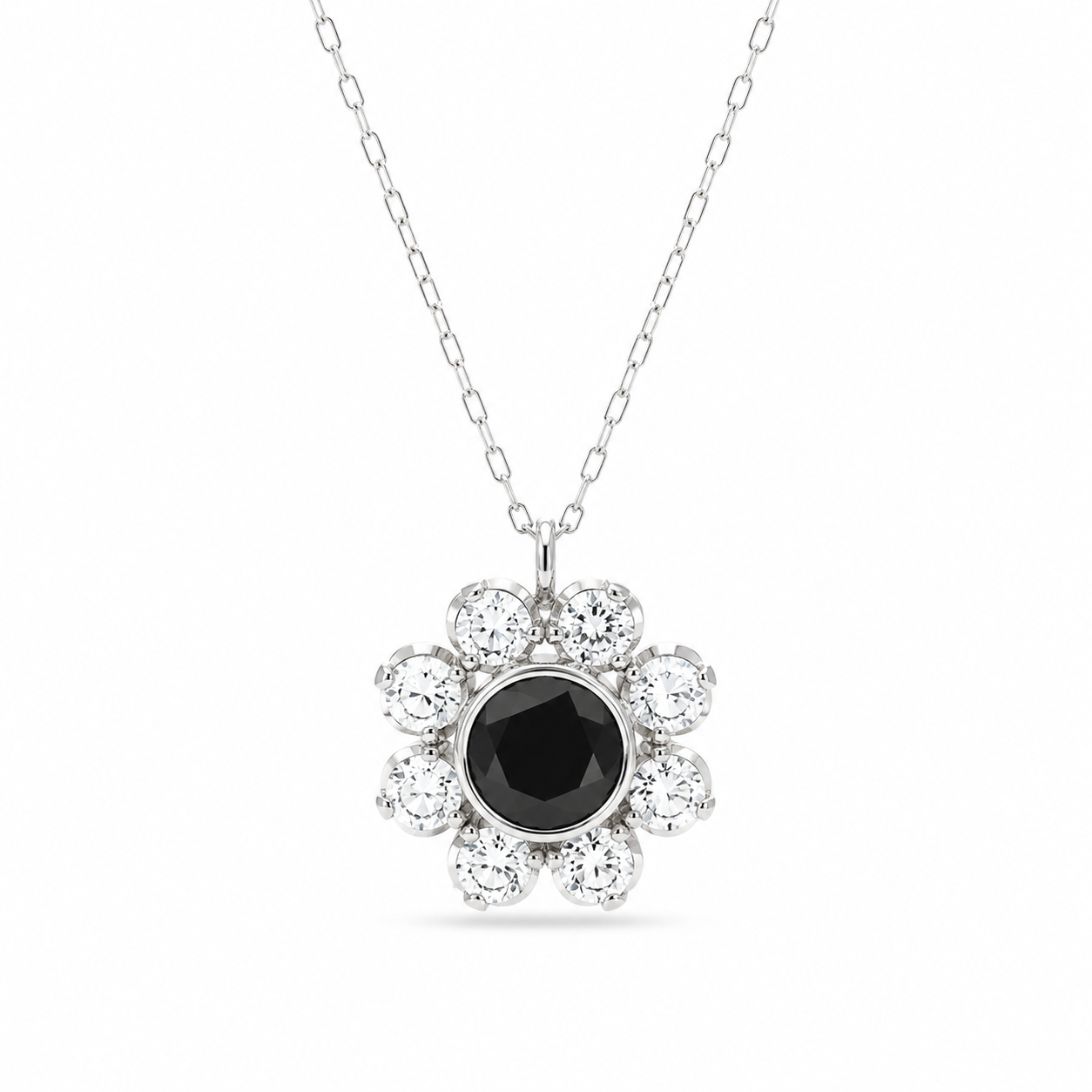 Garnet Papatya Kolye