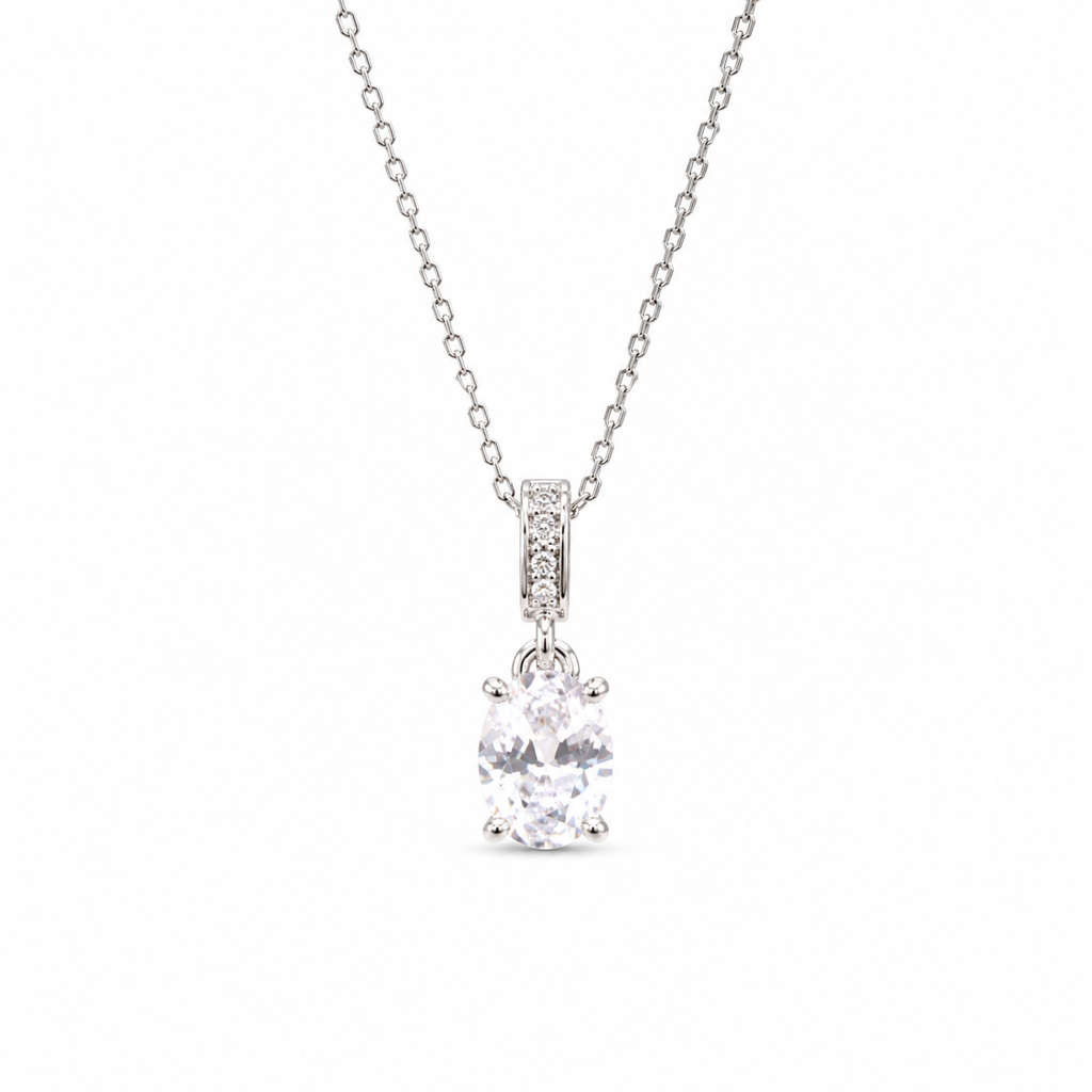 Round Cut Zirkon Kolye