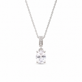 Round Cut Zirkon Kolye