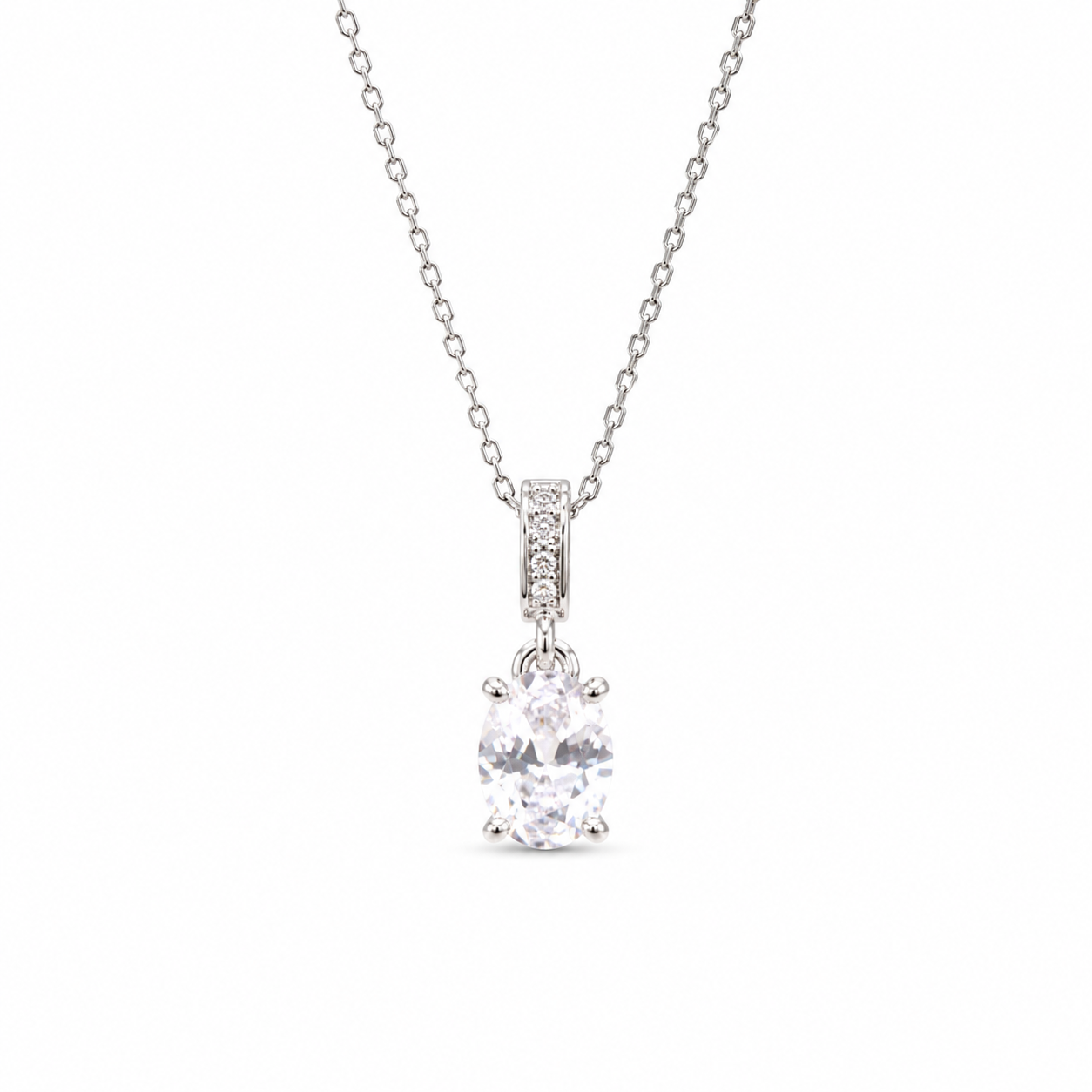 Round Cut Zirkon Kolye