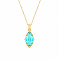 Marquise Aquamarin Kolye