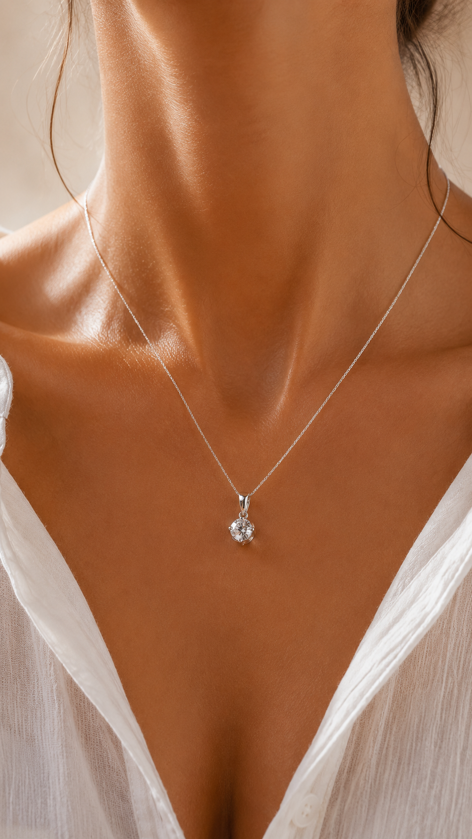 Zirkon Solitaire Kolye