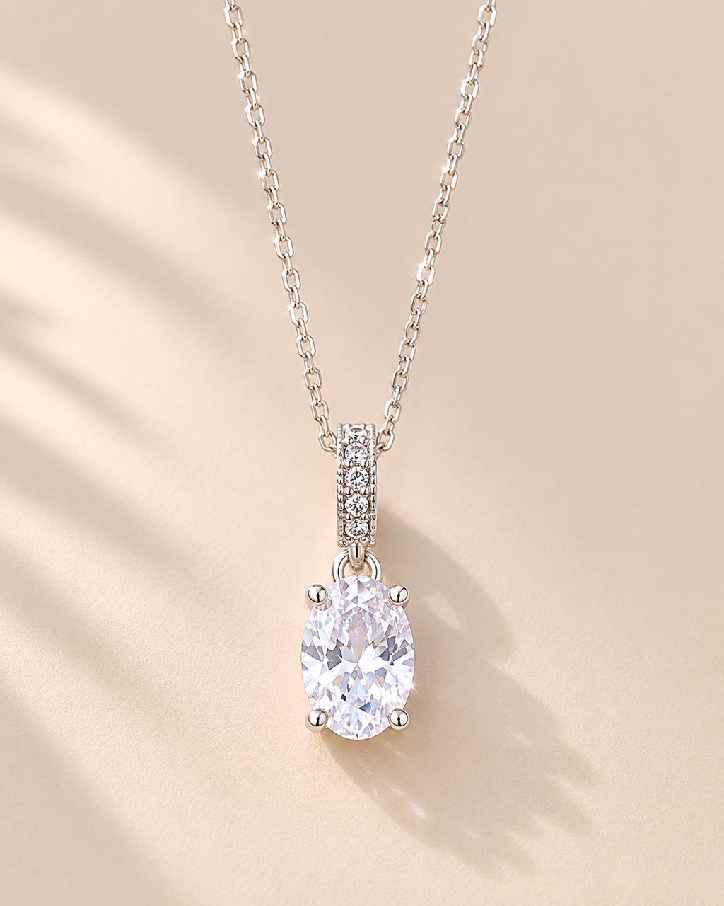 Round Cut Zirkon Kolye